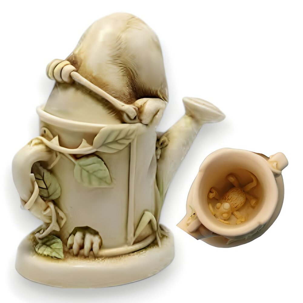 Vintage Harmony Kingdom Catch Can Petite Cat Trinket Jewelry Box Stamped GIFT